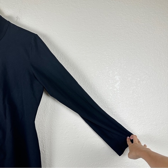 Eileen Fisher Black Stand Collar Two Way Zip Front Jacket Size Medium Women - Picture 5 of 12